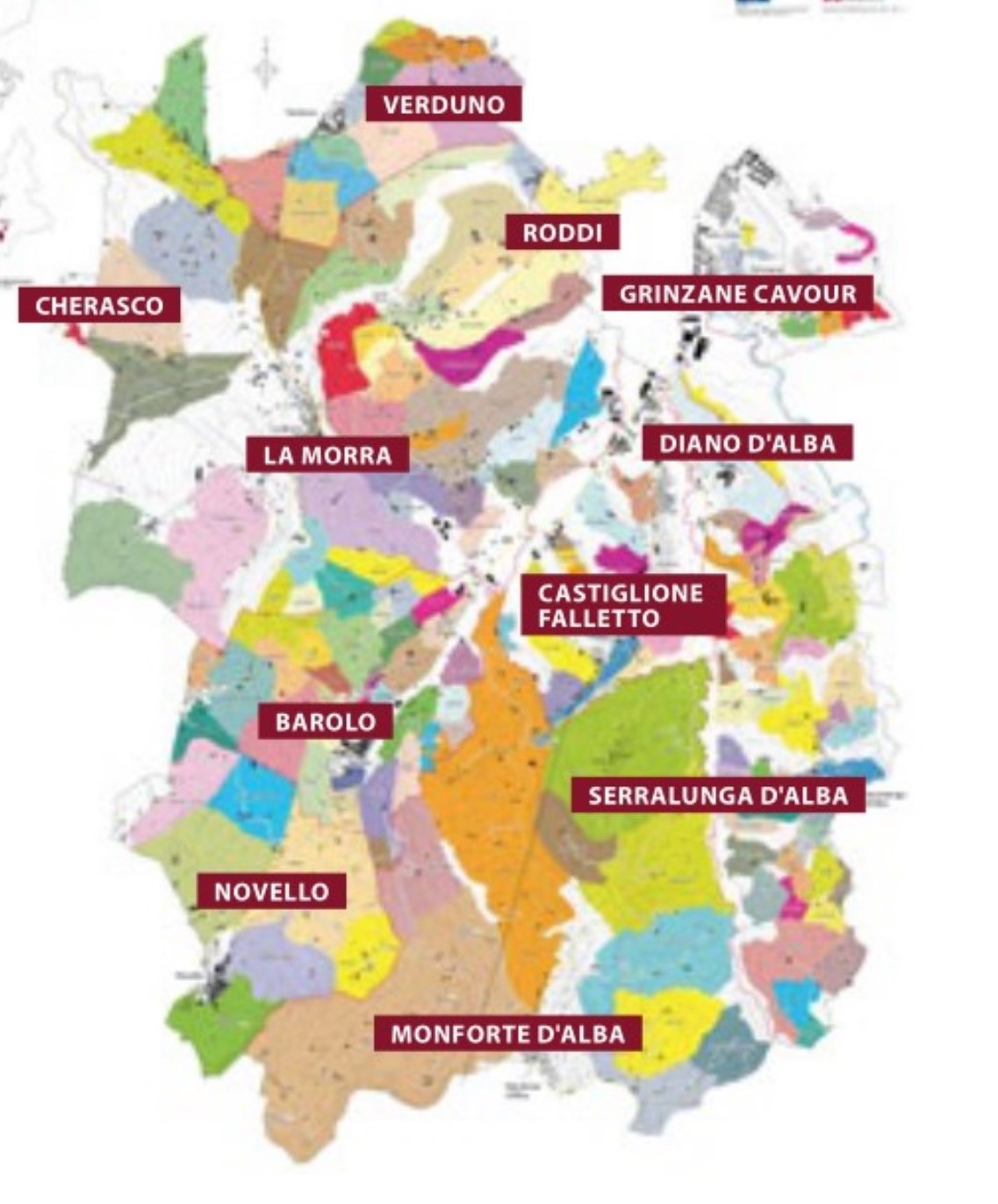 Barolo map - žemėlapis