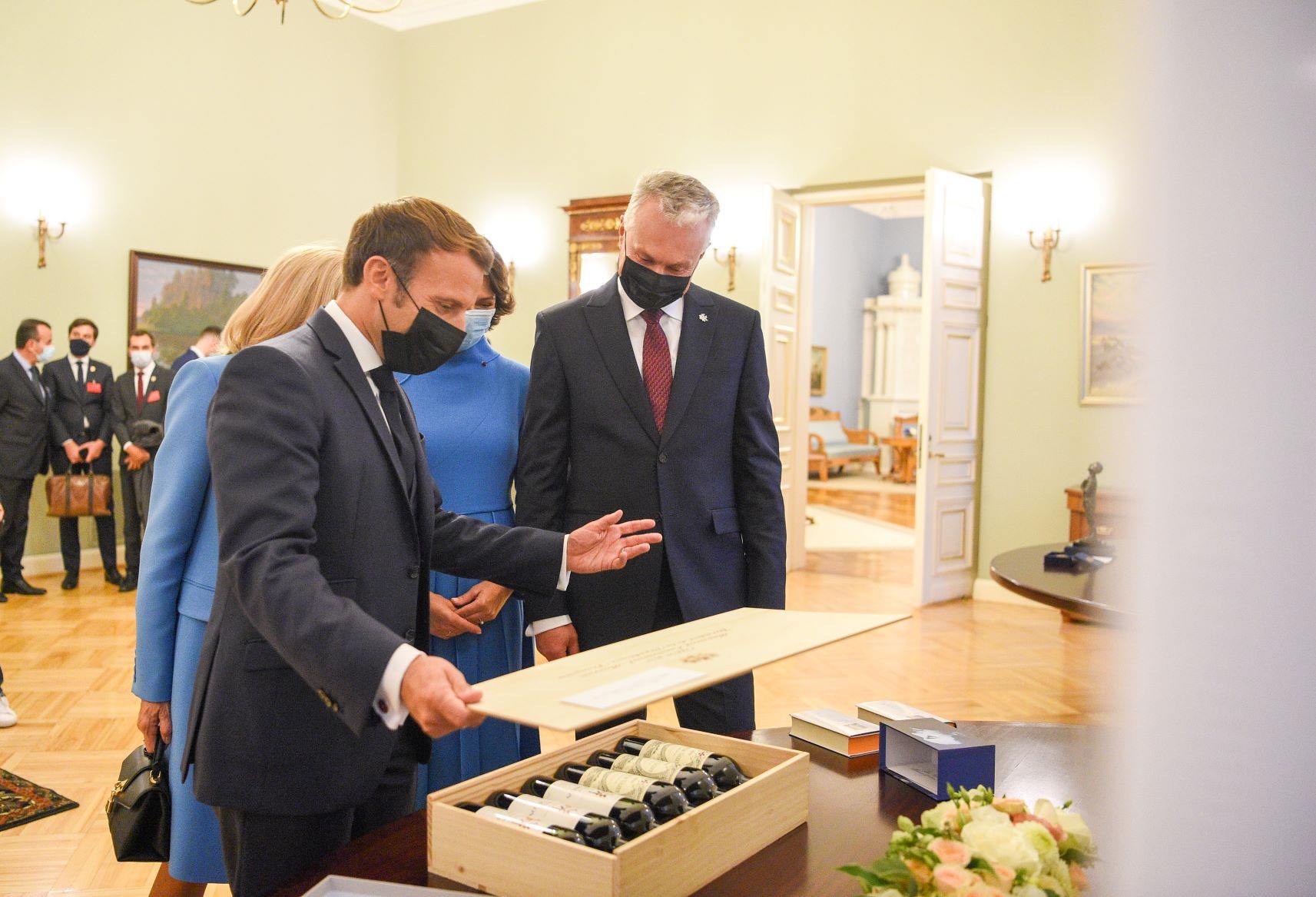 Emanuelis Makronas ir GItanas Nausėda 2020
