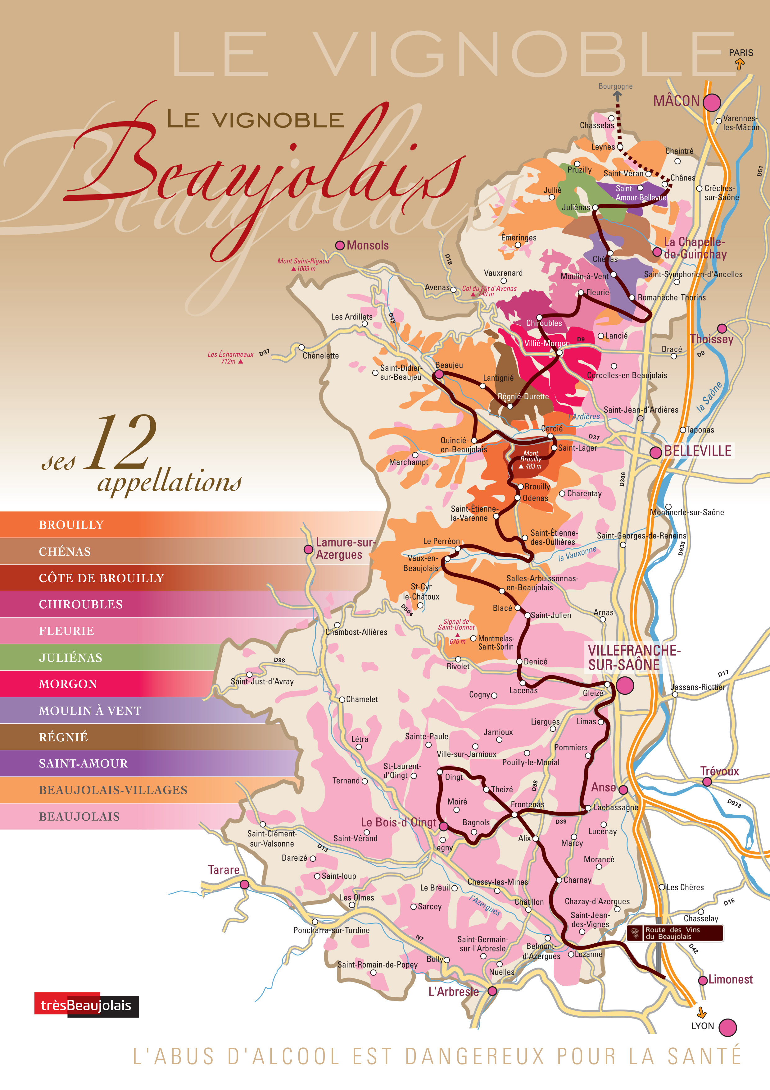 Beaujlais map